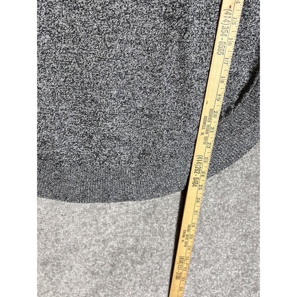 Express 1/2 Sleeve Boxy‎ Curved Hem Knit Sweater Top Womens Size Small Gray - Picture 6 of 6